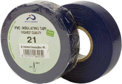 Nitto Nastro adesivo 21 Pvc 15Mmx10M Blå