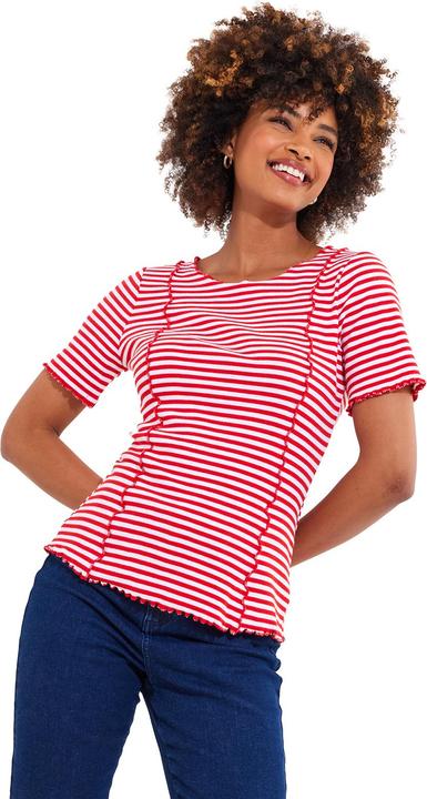 Actual product image Joe Browns Exposed Seam Striped Scoop Neck Tee (44)