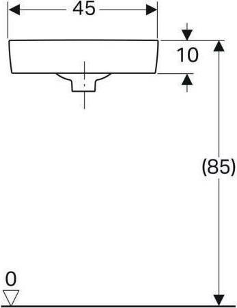 Produktbild Geberit Eckhandwaschbecken Renova Compact 32cm wei 276132000 (320 mm, 320 mm)