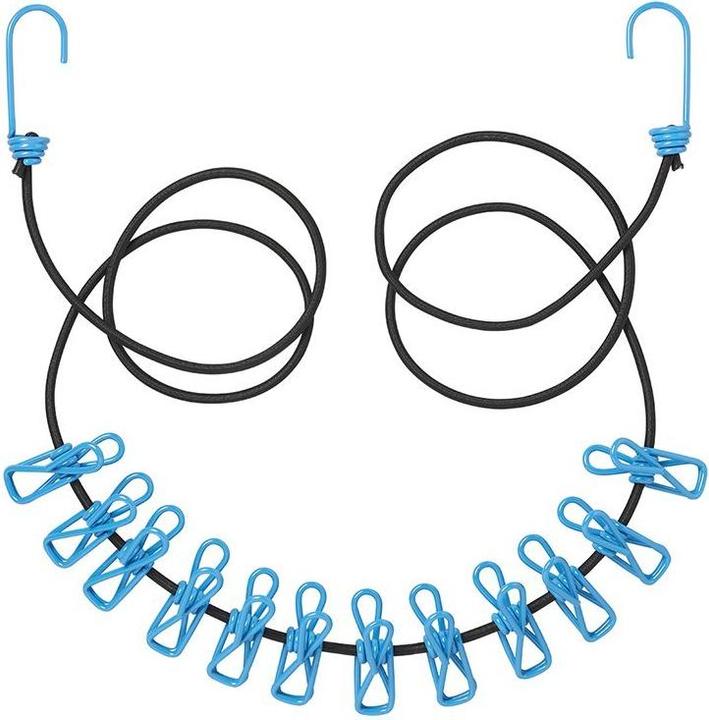 Image du produit ProPlus Corde à linge élastique avec 12 pinces à linge