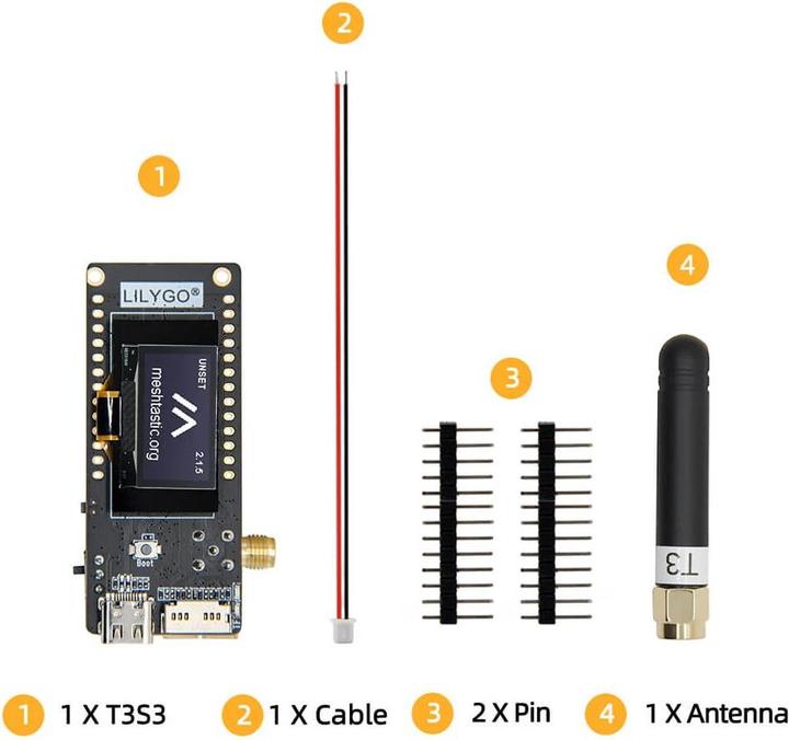 Immagine prodotto Lilygo Lora T3 S3 LR1121 con display OLED da 0,96 pollici 830-940MHz