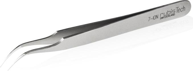 Rubis Pinzette Silber-Ionen, sichelförmig, 11.5 cm, 7-ION