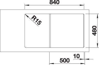 Produktbild Blanco ZIA 5 S (86 cm, 50 cm)