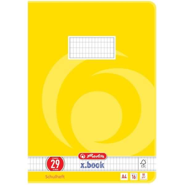 Produktbild Herlitz Schulheft x.book, DIN A4, Lineatur 29 / rautiert (A4, Liniert, Harter Einband)