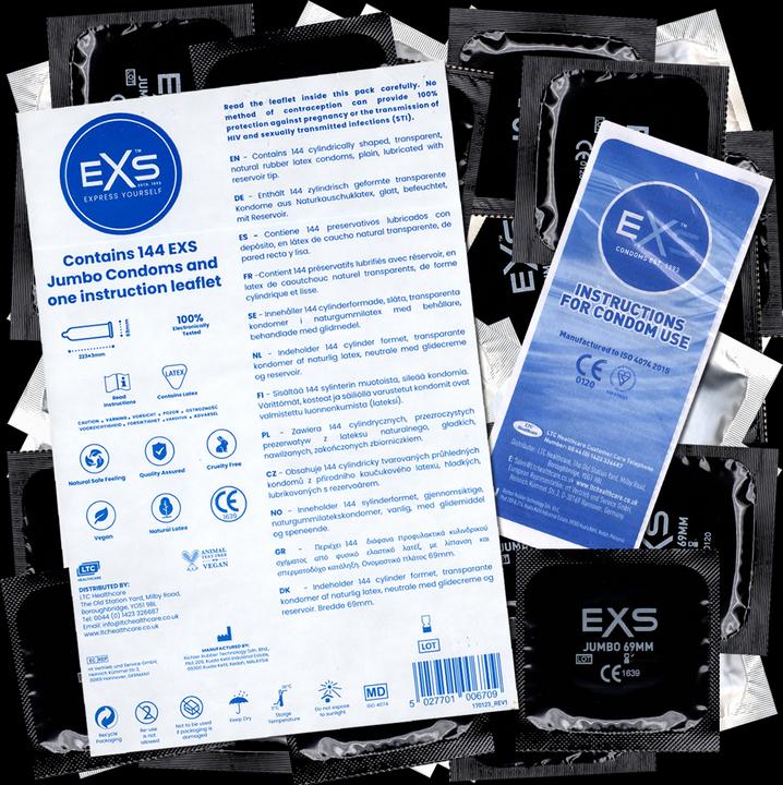 Productafbeelding EXS Jumbo condooms - 144 stuks (144 Pcs.)