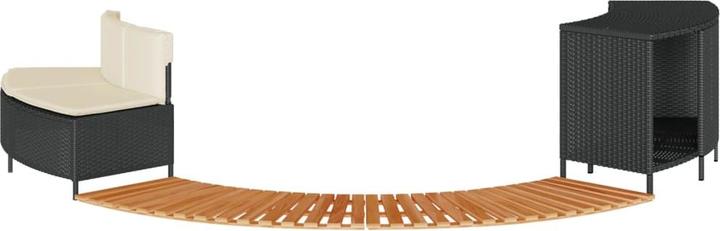 Produktbild VidaXL Whirlpool Umrandung Poolumrandung Poolverkleidung Grau Poly Rattan