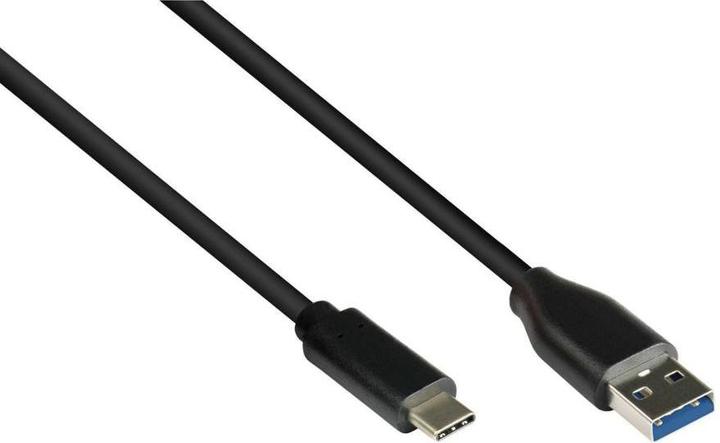 Image du produit Varia Anschlusskabel USB 3.0, USB 3.0 A Stecker an USB-C Stecker, CU, schwarz, 2m (2 m, USB 3.0)