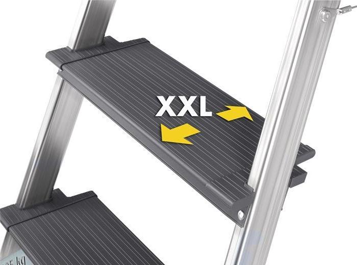 Produktbild Hailo L100 TopLine, Alu-Sicherheits-Stehleiter, 4 Stufen (Gerüst, 85 cm)