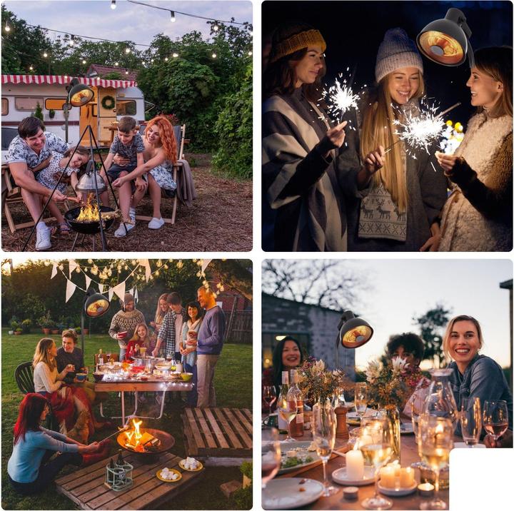 Actual product image Perel Patio heater - standing model - 2000 W - lantern (2000 W)