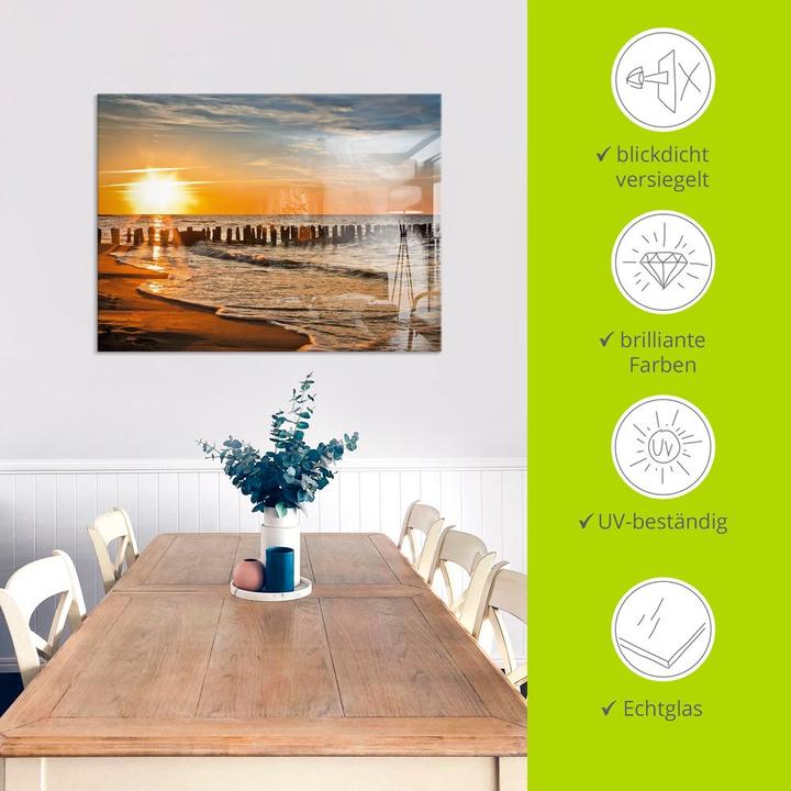 Actual product image Artland Beautiful sunset on the beach T3ZU (125 x 50 cm)