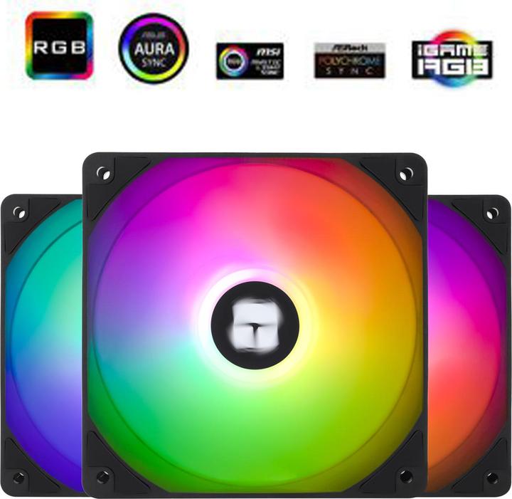 Immagine prodotto Thermalright TL-C12C-S ARGB - Nero (3-pack) - Cabinet køler - 120 mm - Sort med RGB LED lys - 26 dBA (120 mm, 1 x)