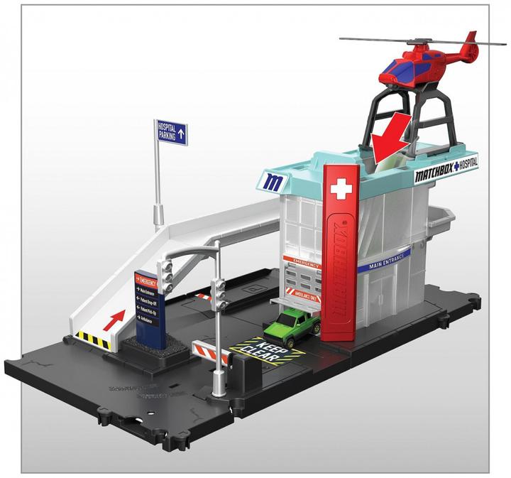 Actual product image Matchbox ACTION DRIVERS Helicopter Rescue Playset