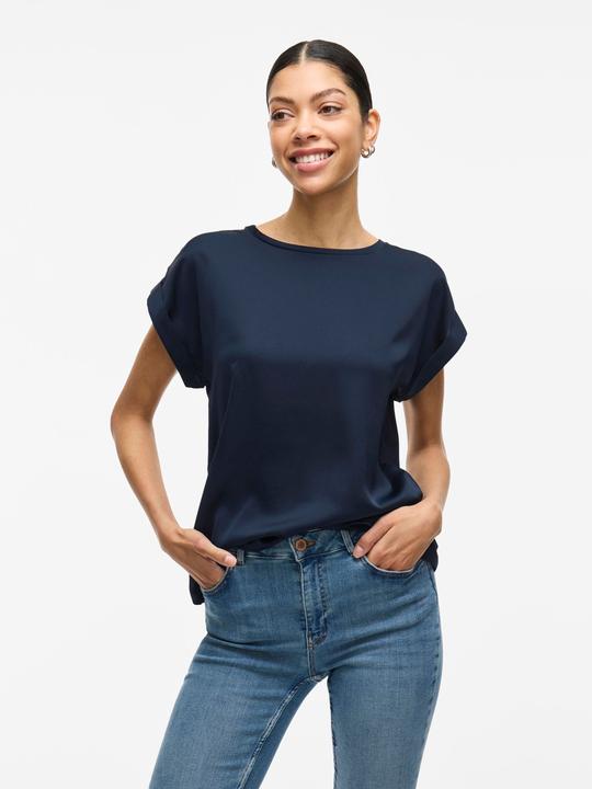 Actual product image Vila Shiny top with short sleeves (40)
