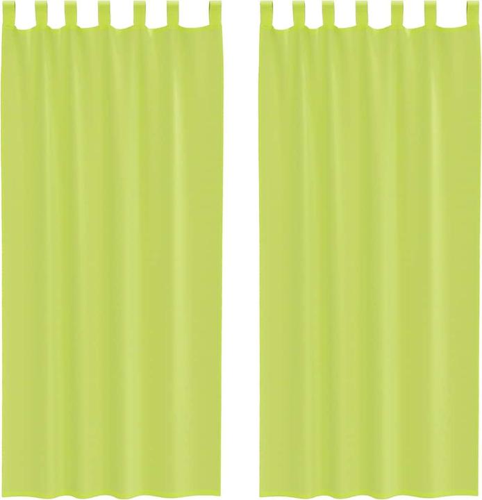 Produktbild VidaXL Voile Vorhänge mit Lasche 2 Stk. Apfelgrün (140 x 225 cm)