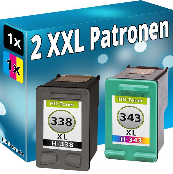 Immagine prodotto Druckfuxx 2x TINTE PATRONE für HP 338 343 PhotoSmart 2575 2605 2610 7850 8150 C3
