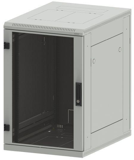 Actual product image Triton 19" cabinet 15U, W600/D 900, black, up to 800kg, glass door (19 inch rack)