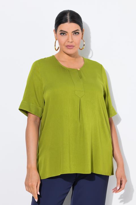 Produktbild Ulla Popken Shirtbluse, Steppeinsatz, A-Linie, Halbarm (46, 48)