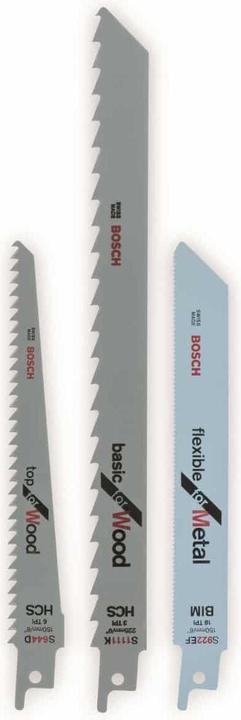 Produktbild Bosch Zubehör Säbelsägeblatt-Set S 922 EF, S 644 D, S 1111 K