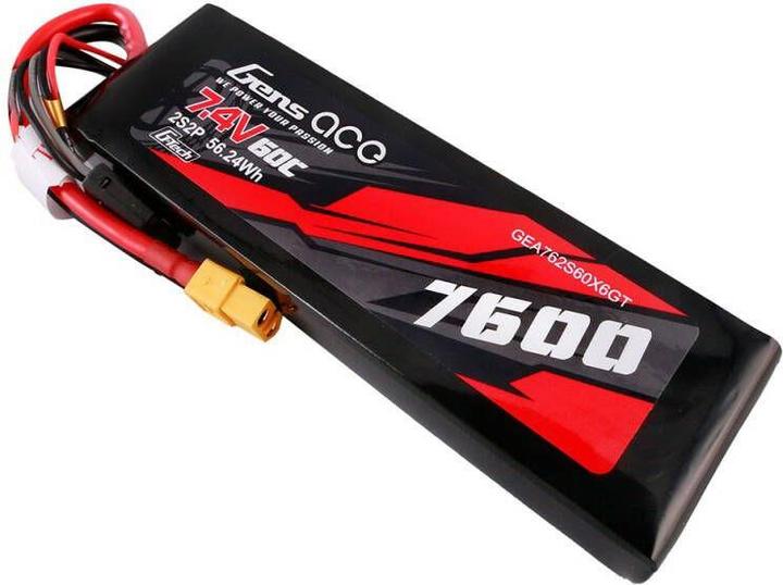 Image du produit Gens Ace G-Tech 7600mAh 7.4V 60C 2S2P Batterie Lipo PC mat Batterie (7.40 V, 7600 mAh)