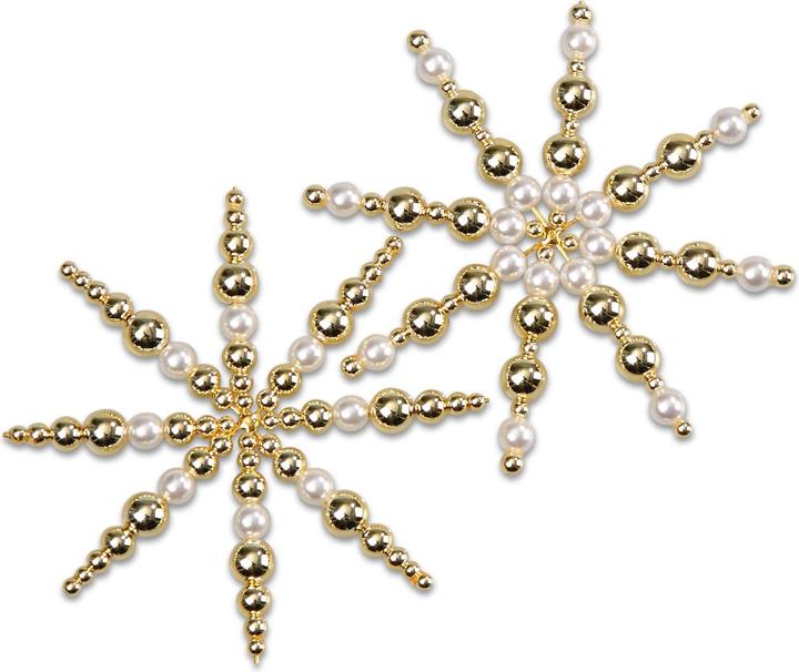 Produktbild Betzold Drahtsterne-Set Weiss-Gold