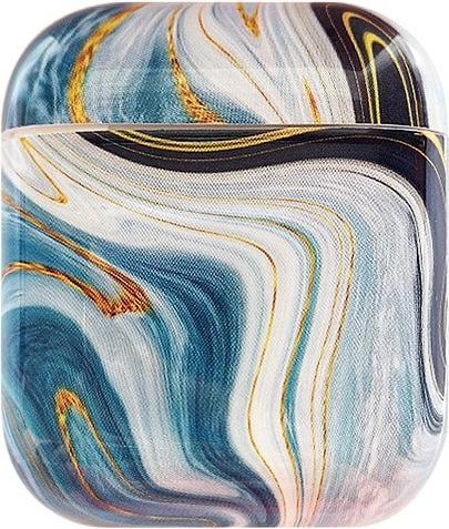 Produktbild JTI Schutzhülle für AirPods - Eisblauer Marmor (Kopfhörer Tasche)