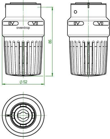 Image du produit Oventrop OV Thermostat Uni LHB sans remise à zéro 7-28 degrésC blanc