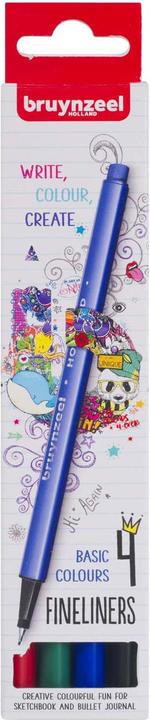 Produktbild Bruynzeel Fineliner Set 4 Farben (Mehrfarbig, 4 x)
