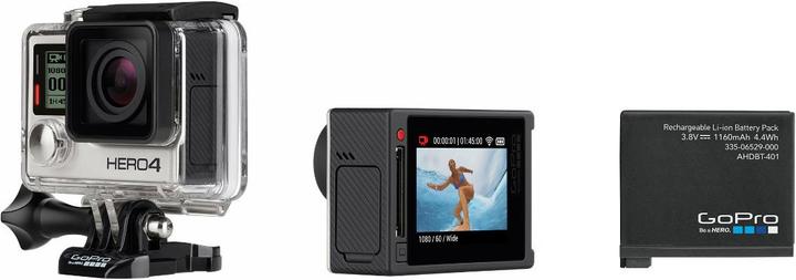GoPro Hero 4 Silver Edition incl. replacement battery