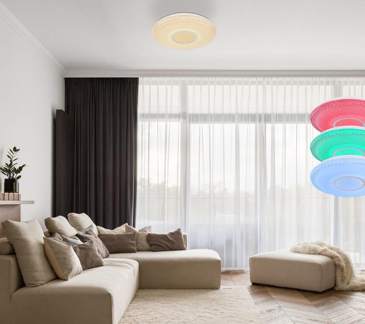 Actual product image Globo Ceiling light Klemens white 1xLED (2140 lm)