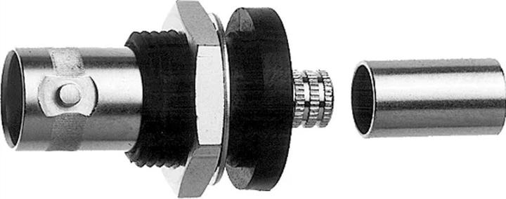 Actual product image Telegärtner BNC cable panel jack crimp G01 50 Ohm, crimp/crimp, insulating flange, A1305, Z04, G01 (RG-58 C/U)