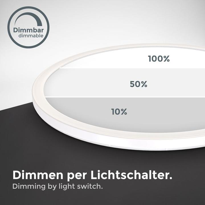 Actual product image B.K.Licht Ultra-flat LED panel with LED backlight, white, 1xLED/22W (3000 lm)