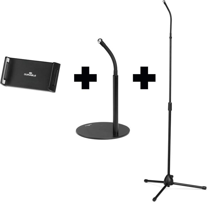 Durable Tablethalterung TWIST COMBI schwarz Tisch+Bodenständ