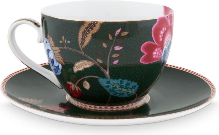 Produktbild PIP Studio Fantasy Green Tasse mit Untertasse 280ml Set6 (280 ml, 6 x)