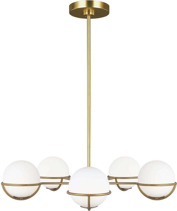 Immagine prodotto Elstead Lighting Lampadario Apollo LED G9 a 5 pieghe in ottone brunito (81.30 cm)
