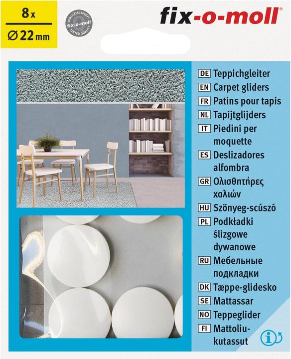Produktbild Fix-o-moll Teppich-Gleiter (Teppichgleiter, 8 Stück)