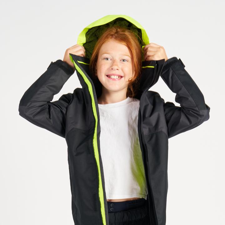 Produktbild Tribord Regenjacke Segeljacke Kinder wasserdicht winddicht - Sailing 300 dunkelgrau