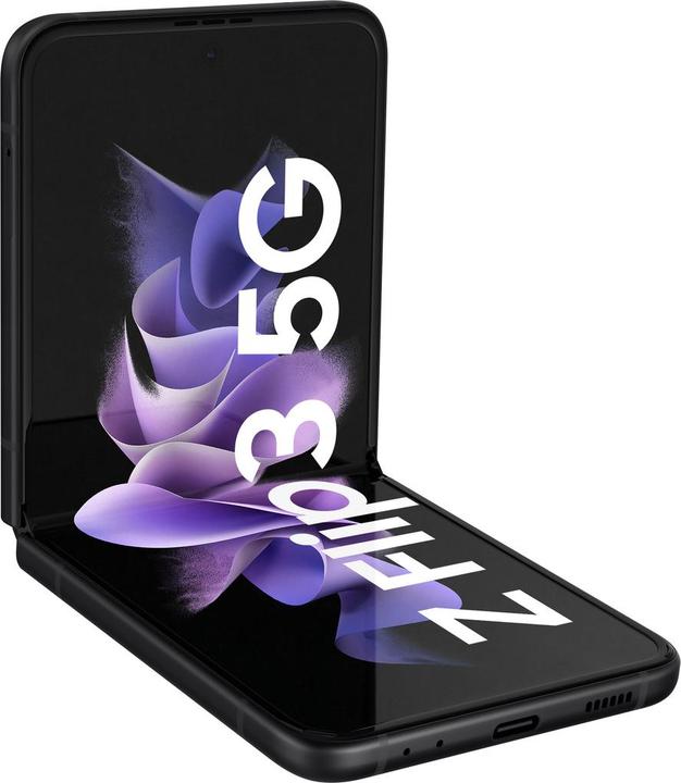 Actual product image Samsung Galaxy Z Flip3 5G EU (256 GB, Phantom Black, 6.70", SIM + eSIM, 12 Mpx, 5G)