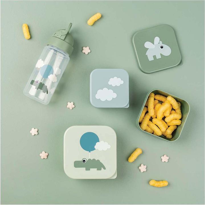 Produktbild Done by Deer Snackbox Happy Clouds Grün, 3-tlg.
