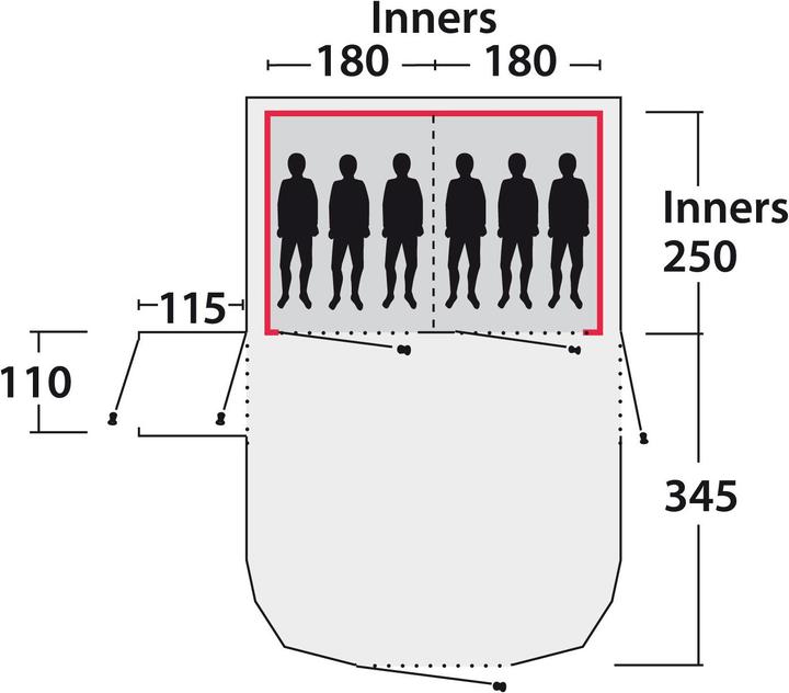 Actual product image Outwell Montana 6P (Tunnel tent, 41.80 kg, 6 persons)