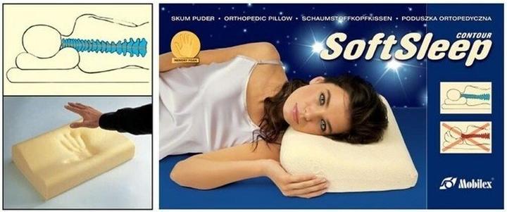 Image du produit Mobilex Poduszka ortopedyczna SoftSleep ból szyi CONTOUR M (50 x 10 x 30 cm)