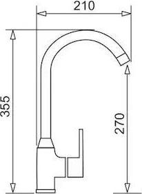 Actual product image Pyramis LUNGO kitchen mixer 090930801 black
