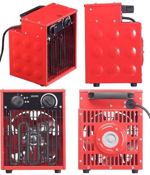 Image du produit AGT Radiateur soufflant électrique industriel professionnel avec 2 niveaux de chauffage (2000 W)