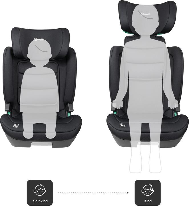 Produktbild BabyGo Motion Isize Isofix black (Kindersitz, ECE R129/i-Size Norm)