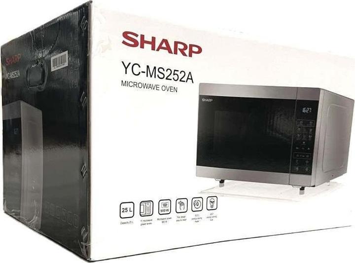 Produktbild Sharp Microwave Oven YC-MS252AE-S Free standing 25 L 900 W Silver (25 l)