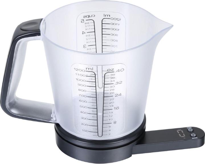 Produktbild Kinghoff Küchenwaage mit Messbecher, scwarz, 1,5 l