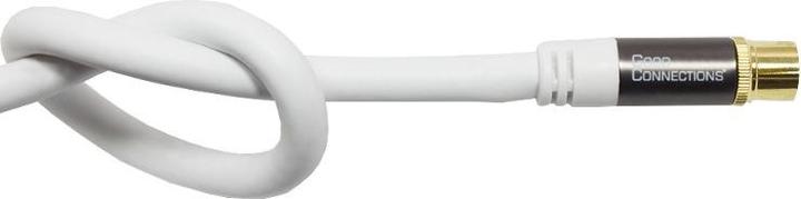 Actual product image Good Connections SAT antenna cable SmartFLEX, IEC/coax male angled to female, gold plated, quad shielded (Antenna cable)