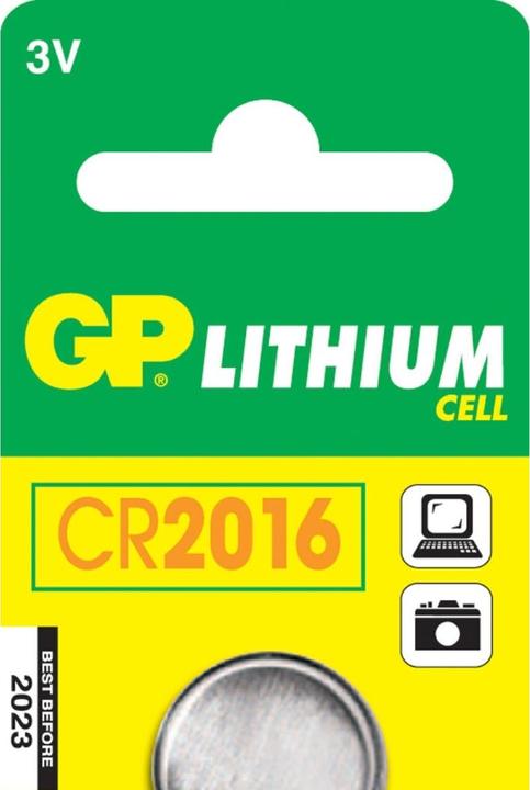 Produktbild GP Batteries Knopfzelle CR2016 (1 Stk., CR2016, 90 mAh)