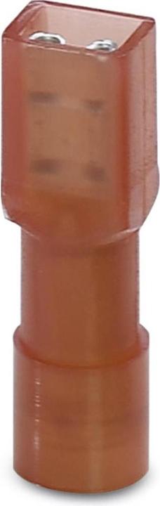 Produktbild Phoenix Contact Flachsteckhülse Steckbreite: 4.8 mm Steckdicke: 0.8 mm 180 ° Vollisoliert Rot 3240537 50 St.