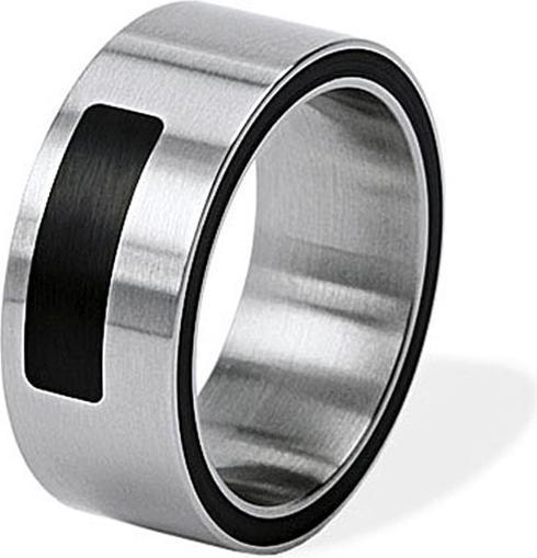 Xen Bandring mit Keramik schwarz 10 mm