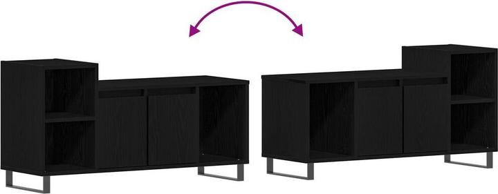 Immagine prodotto VidaXL Panchina TV in rovere nero 100x35x55 cm Materiale (35 x 35 x 55 cm)